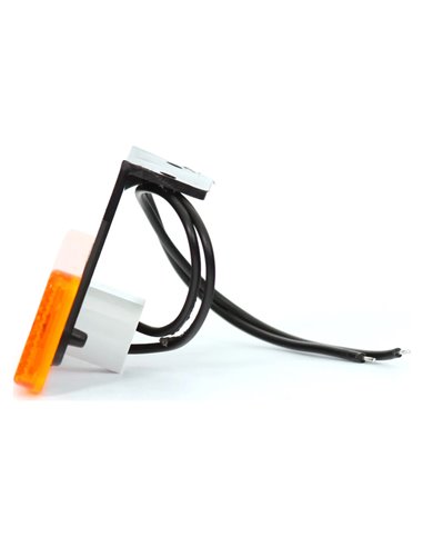 Universelle LED-Seitenmarkierungsleuchte, Reflektor, W44 orange 12–24 V mit Kabel, ECE E20 91R