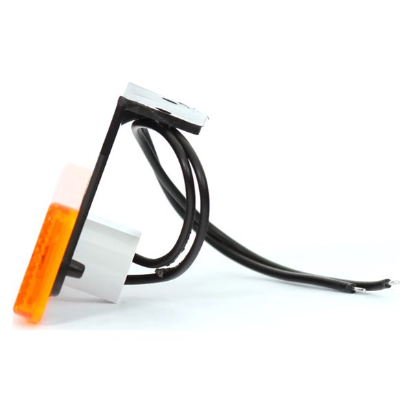 Universelle LED-Seitenmarkierungsleuchte, Reflektor, W44 orange 12–24 V mit Kabel, ECE E20 91R