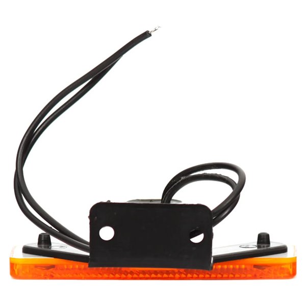 Luz de sinalização lateral universal em LED, com refletor, W44 laranja 12-24V com cabo, ECE E20 91R