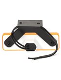 Luz de posición LED lateral, reflectante universal W44 naranja 12‑24V con cable, ECE E20 91R