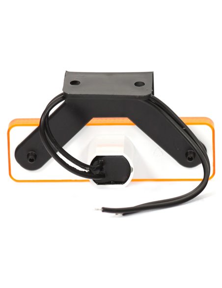 Luz de posición LED lateral, reflectante universal W44 naranja 12‑24V con cable, ECE E20 91R