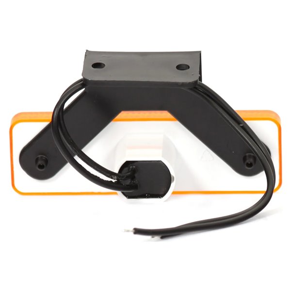 Luz de sinalização lateral universal em LED, com refletor, W44 laranja 12-24V com cabo, ECE E20 91R