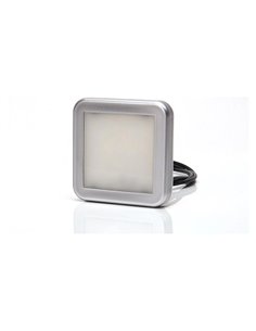 Luz de posição traseira LED quadrada vermelha para veículos, com classificação IP66, soquete E20 7R 2