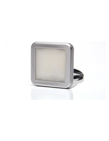 Luz de posição traseira LED quadrada vermelha para veículos, com classificação IP66, soquete E20 7R