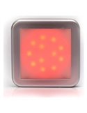 Luz de posición trasera LED cuadrada roja para vehículos, IP66 homologado E20 7R