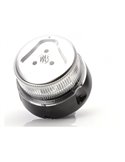 Luminaria de señalización LED transparente con luz amarilla montaje tubular 14 W 12‑24 V ECE IP66/IP68, E20 10R