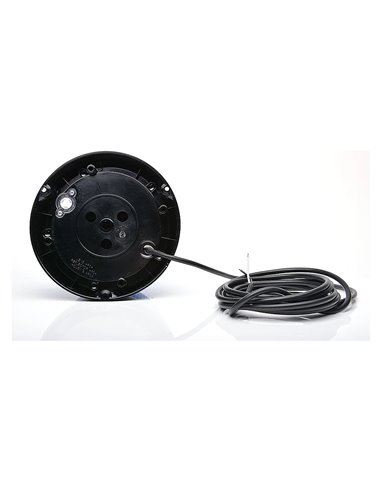 Luz de emergência giratória azul 12-24V Ø16,2 cm IP66/68 para veículos prioritários, E20 10R