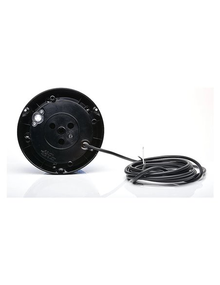 Luz de emergência giratória azul 12-24V Ø16,2 cm IP66/68 para veículos prioritários, E20 10R