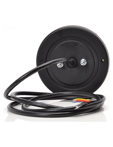 Piloto trasero LED redondo universal 5 funciones: freno/posicionamiento/marcha atrás/antiniebla/intermitente