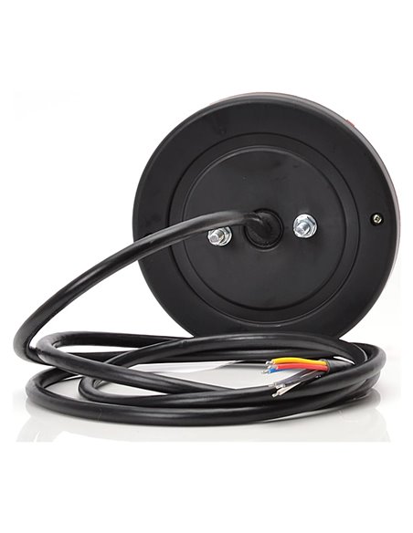 Piloto trasero LED redondo universal 5 funciones: freno/posicionamiento/marcha atrás/antiniebla/intermitente