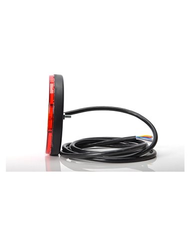 Piloto trasero LED redondo universal 5 funciones: freno/posicionamiento/marcha atrás/antiniebla/intermitente