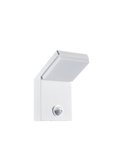 Luminária de parede externa ALPINE SENSOR LED IP65 7W 3000K 590lm com sensor de movimento, branca ou cinza escuro.