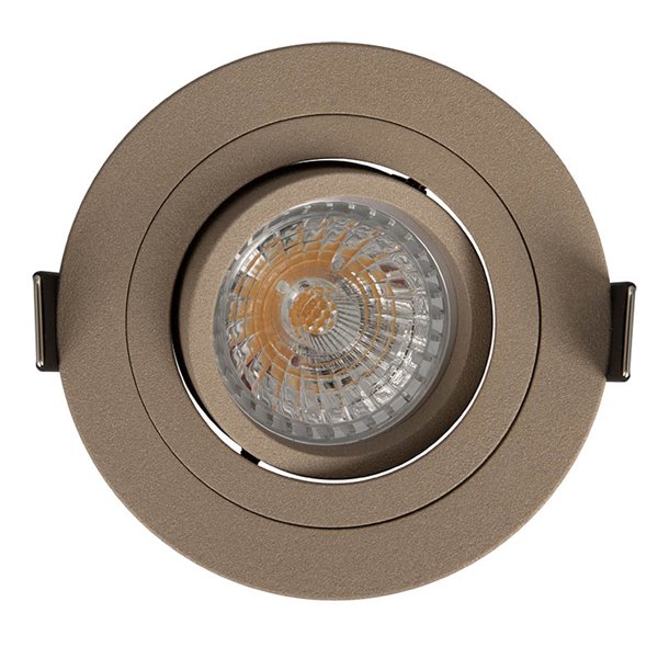 Runde, sandgestrahlte Einbauleuchte BASIC für GU10-LED-Lampe (nicht im Lieferumfang enthalten), Ausschnitt Ø 92 mm, Ausschnitt Ø