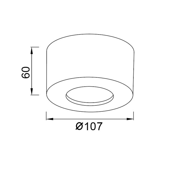 CABRERA LED-Aufbau-Deckenleuchte 7W 3000K 540lm weiß oder sandgestrahlt Ø107 mm