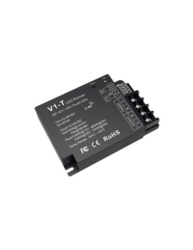 Treiber Triac-DALI V1-T RF 2,4 GHz + 0/1-10 V + Druckknopf für LED-Dimmung