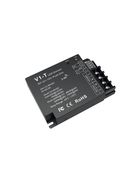 Drivers Triac-Dali V1-T RF 2.4GHz + 0/1-10V + botão de pressão para dimerização de LED