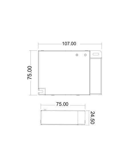 Treiber Triac-DALI V1-T RF 2,4 GHz + 0/1-10 V + Druckknopf für LED-Dimmung