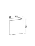 HUEZ LED-Außenwandleuchte IP65 5W 3000K 400lm schwarz, weiß oder corten 125x125 mm