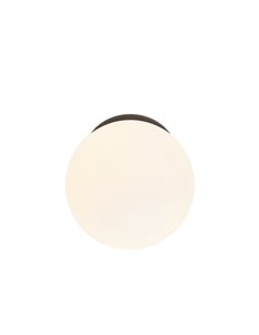 Plafonnier extérieur noir INTERLAKEN IP54 pour ampoule LED G9 (non fournie) Ø120 mm