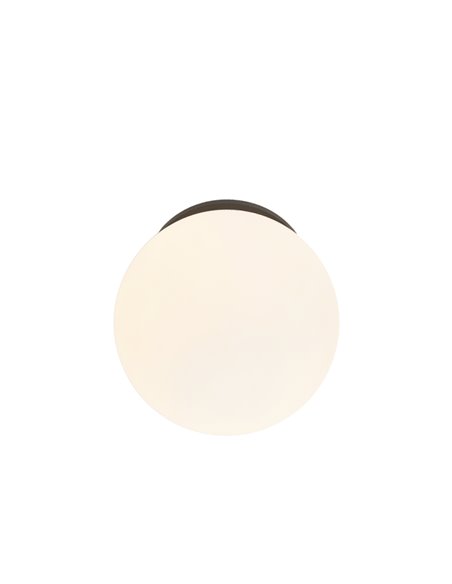 Plafonnier extérieur noir INTERLAKEN IP54 pour ampoule LED G9 (non fournie) Ø120 mm