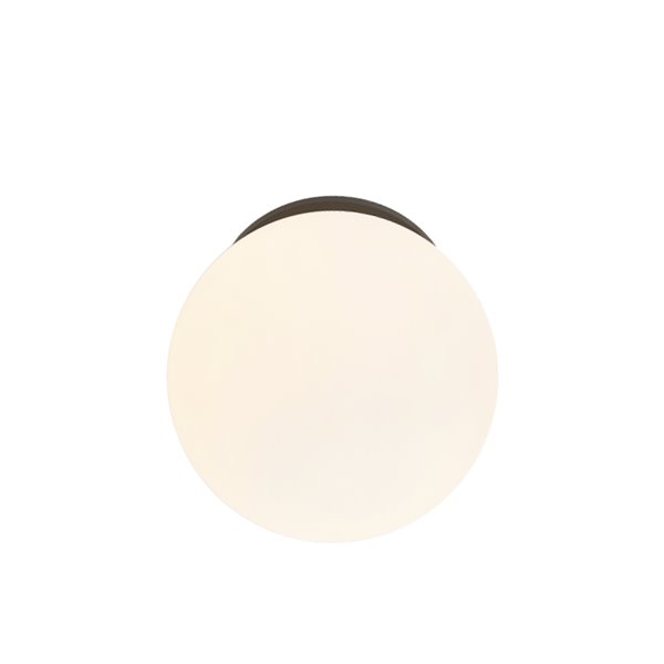Plafonnier extérieur noir INTERLAKEN IP54 pour ampoule LED G9 (non fournie) Ø120 mm