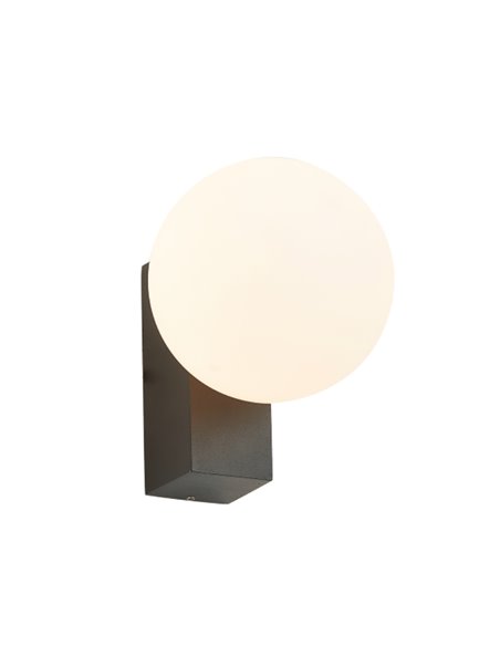 Aplique exterior INTERLAKEN IP65 negro para bombilla G9 LED (No Incl.) Ø100 mm