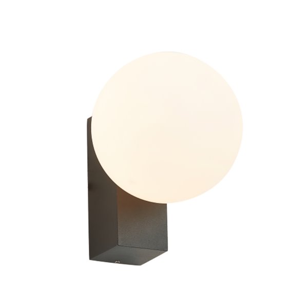 Aplique exterior INTERLAKEN IP65 negro para bombilla G9 LED (No Incl.) Ø100 mm