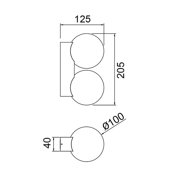 INTERLAKEN IP54 schwarze Außenwandleuchte für 2 G9 LED-Leuchtmittel (nicht im Lieferumfang enthalten) 205 x 125 mm