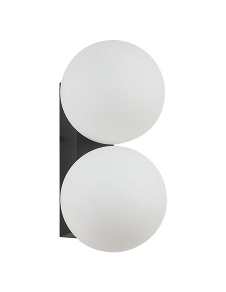 Aplique exterior INTERLAKEN IP54 negro para 2 bombillas G9 LED (No Incl.) 205x125 mm
