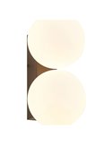 Luminária de parede externa INTERLAKEN IP54 preta para 2 lâmpadas LED G9 (não incluídas) 205x125 mm