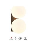 INTERLAKEN IP54 schwarze Außenwandleuchte für 2 G9 LED-Leuchtmittel (nicht im Lieferumfang enthalten) 205 x 125 mm