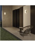 Luminária de parede externa INTERLAKEN IP54 preta para 2 lâmpadas LED G9 (não incluídas) 205x125 mm