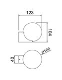 Applique d'extérieur INTERLAKEN IP54 noire pour ampoule LED G9 (non fournie) Ø 100/150 mm