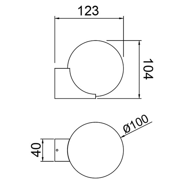 Aplique exterior INTERLAKEN IP54 negro para bombilla G9 LED (No Incl.) Ø100/150mm
