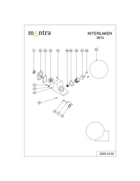 Außenwandleuchte INTERLAKEN IP54, schwarz, für G9-LED-Leuchtmittel (nicht im Lieferumfang enthalten), Ø 100/150 mm