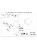Applique d'extérieur INTERLAKEN IP54 noire pour ampoule LED G9 (non fournie) Ø 100/150 mm