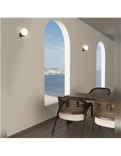 Support mural extérieur noir INTERLAKEN IP54 pour ampoule LED G9 (non incluse) Ø100 mm ou Ø150 mm 2