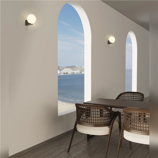 Aplique exterior INTERLAKEN IP54 negro para bombilla G9 LED (No Incl.) Ø100/150mm