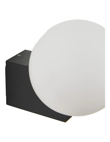 Außenwandleuchte INTERLAKEN IP54, schwarz, für G9-LED-Leuchtmittel (nicht im Lieferumfang enthalten), Ø 100/150 mm