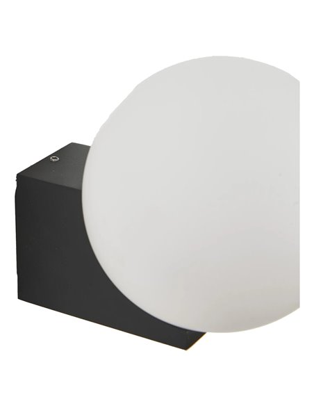 Außenwandleuchte INTERLAKEN IP54, schwarz, für G9-LED-Leuchtmittel (nicht im Lieferumfang enthalten), Ø 100/150 mm
