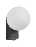 Support mural extérieur noir INTERLAKEN IP65 pour ampoule LED G9 (non incluse) Ø100 mm