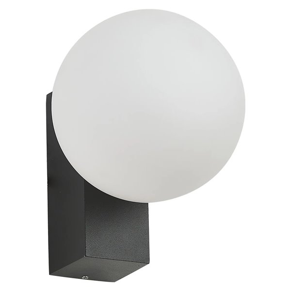 Aplique exterior INTERLAKEN IP65 negro para bombilla G9 LED (No Incl.) Ø100 mm