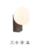 Aplique exterior INTERLAKEN IP65 negro para bombilla G9 LED (No Incl.) Ø100 mm