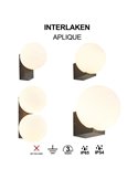 Aplique exterior INTERLAKEN IP65 negro para bombilla G9 LED (No Incl.) Ø100 mm