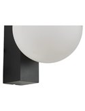 Support mural extérieur noir INTERLAKEN IP65 pour ampoule LED G9 (non incluse) Ø100 mm