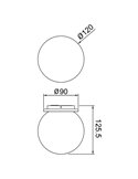 INTERLAKEN IP54 schwarze Außendeckenleuchte für G9-LED-Leuchtmittel (nicht im Lieferumfang enthalten) Ø120 mm