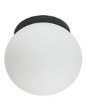 Luminária de teto externa INTERLAKEN IP54 preta para lâmpada LED G9 (não incluída) Ø120 mm