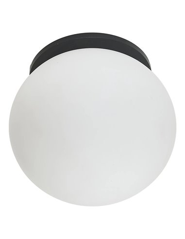 Plafonnier extérieur noir INTERLAKEN IP54 pour ampoule LED G9 (non fournie) Ø120 mm