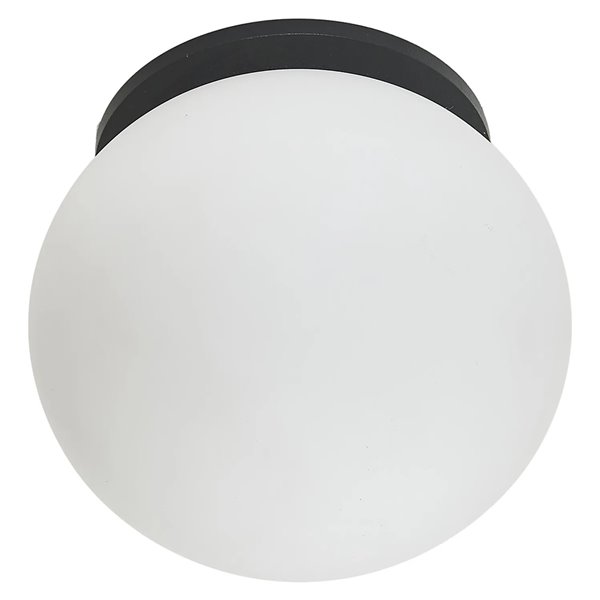 Plafón exterior INTERLAKEN IP54 negro para bombilla G9 LED (No Incl.) Ø120 mm