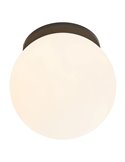 Plafonnier extérieur noir INTERLAKEN IP54 pour ampoule LED G9 (non fournie) Ø120 mm
